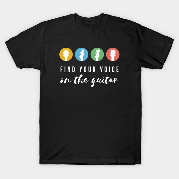 Find Your Voice on the Guitar T-Shirt by nightsworthy